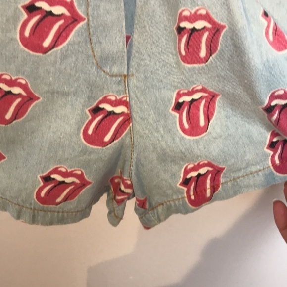 Handmade Rolling Stones chambray print romper - Picture 6 of 12
